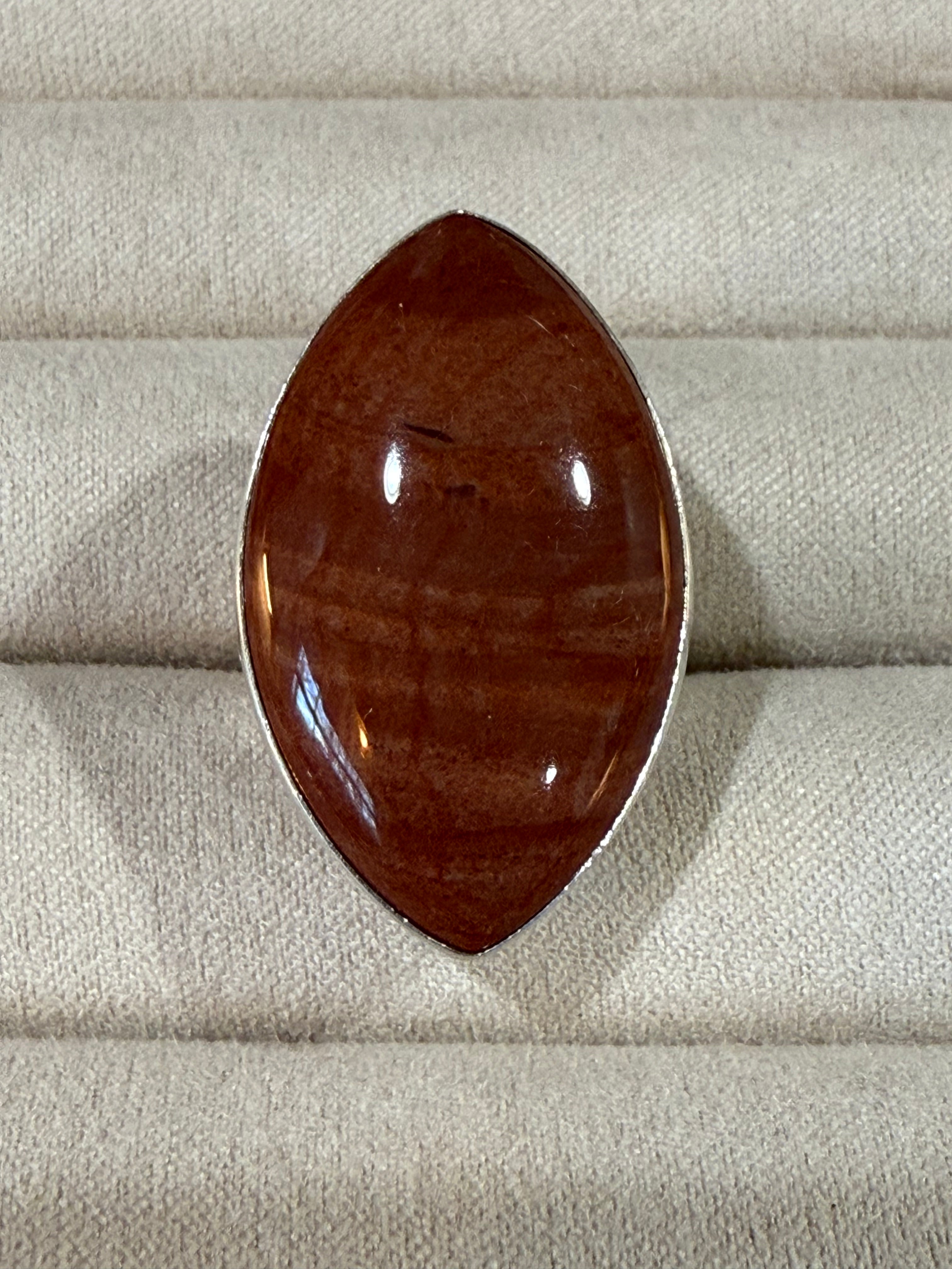 Jay King DTR Red Jasper Sterling Silver Ring Size 7.5