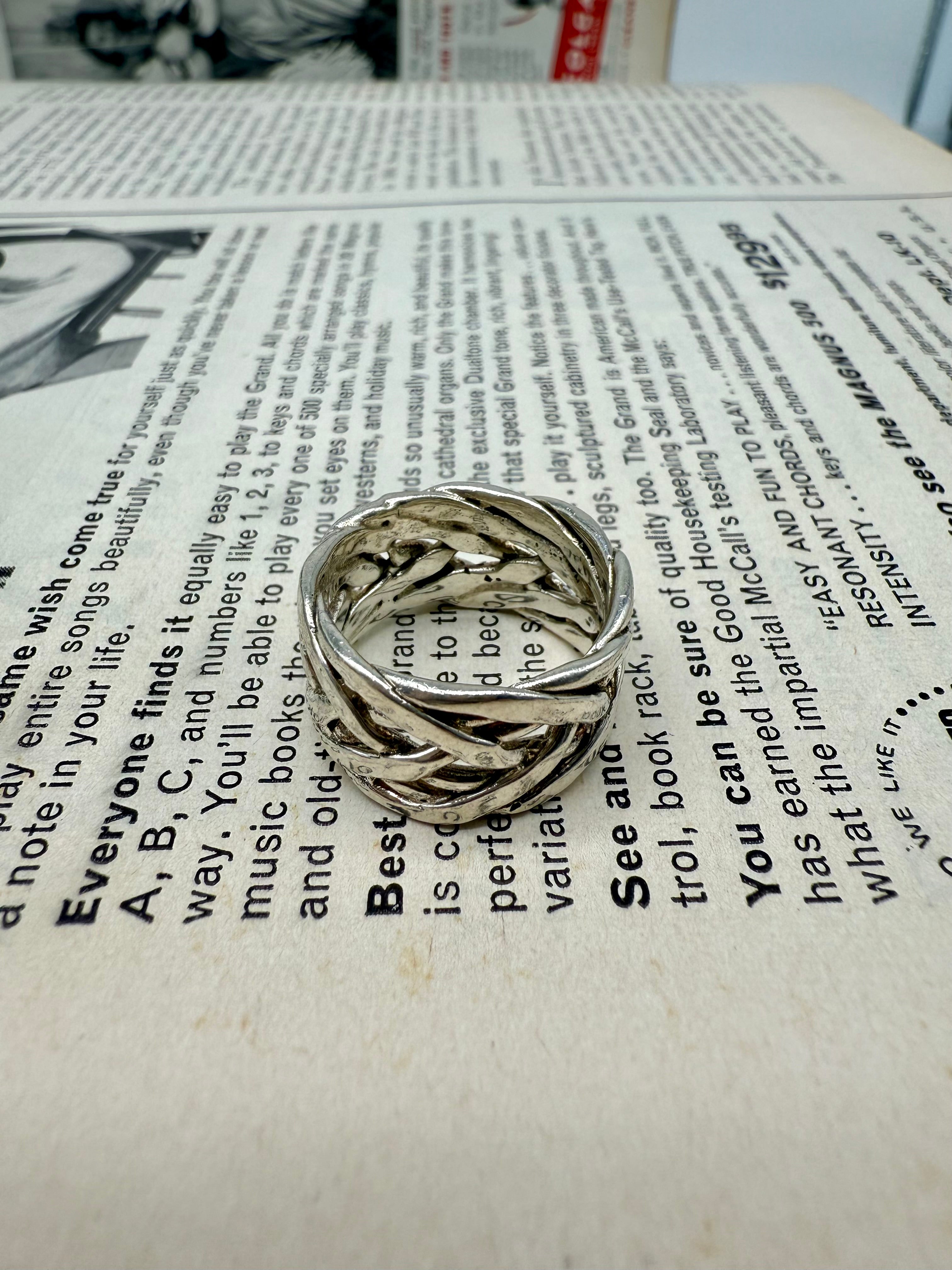 Sterling Silver Celtic Weave Ring Size 7