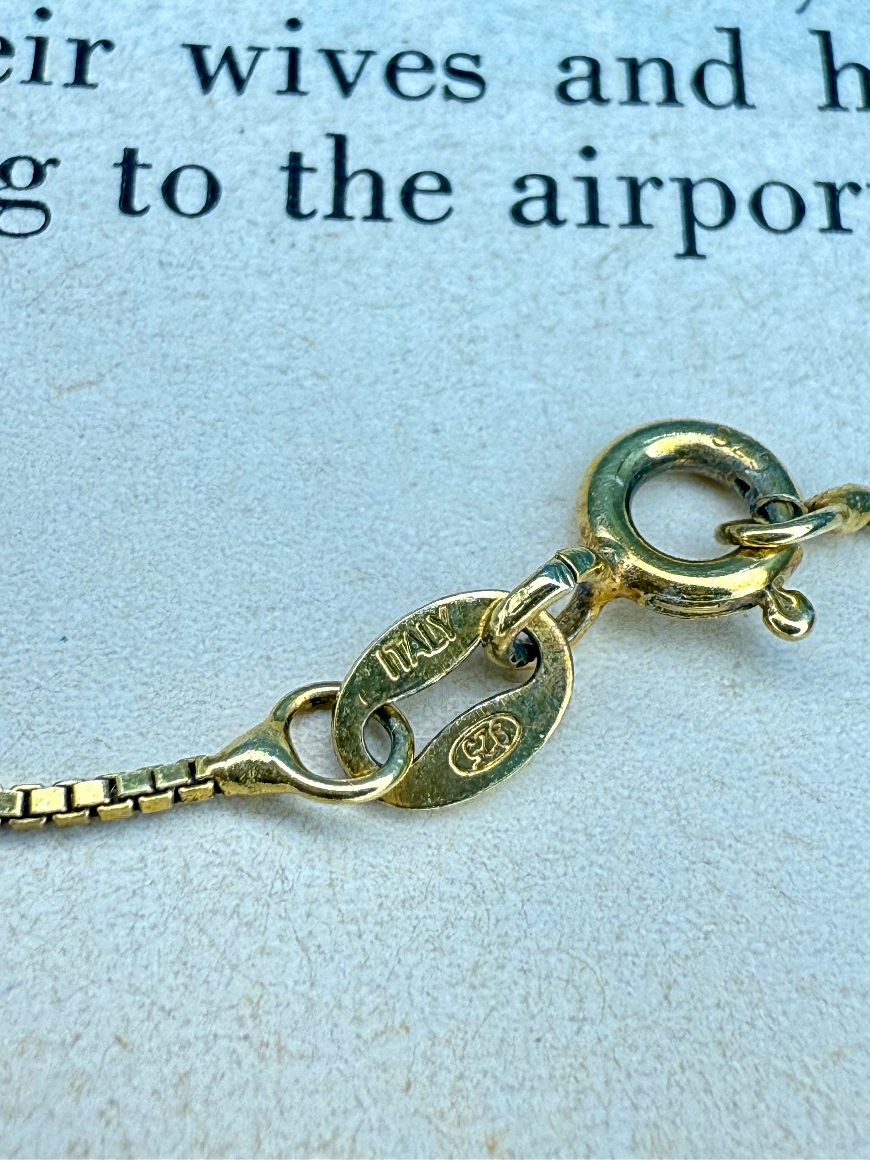 Gold Vermeil Sterling Silver Chain Watch Necklace