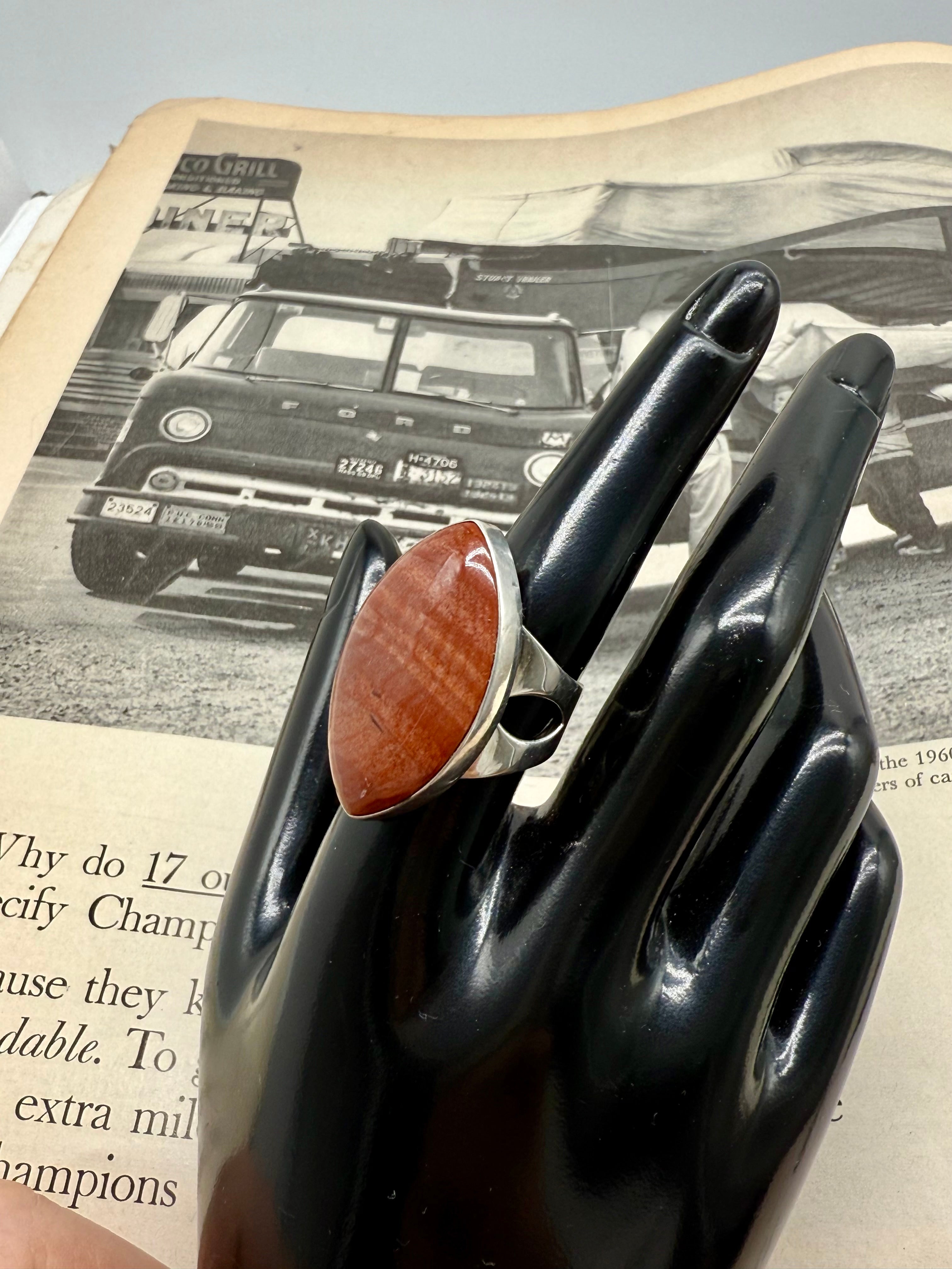 Jay King DTR Red Jasper Sterling Silver Ring Size 7.5