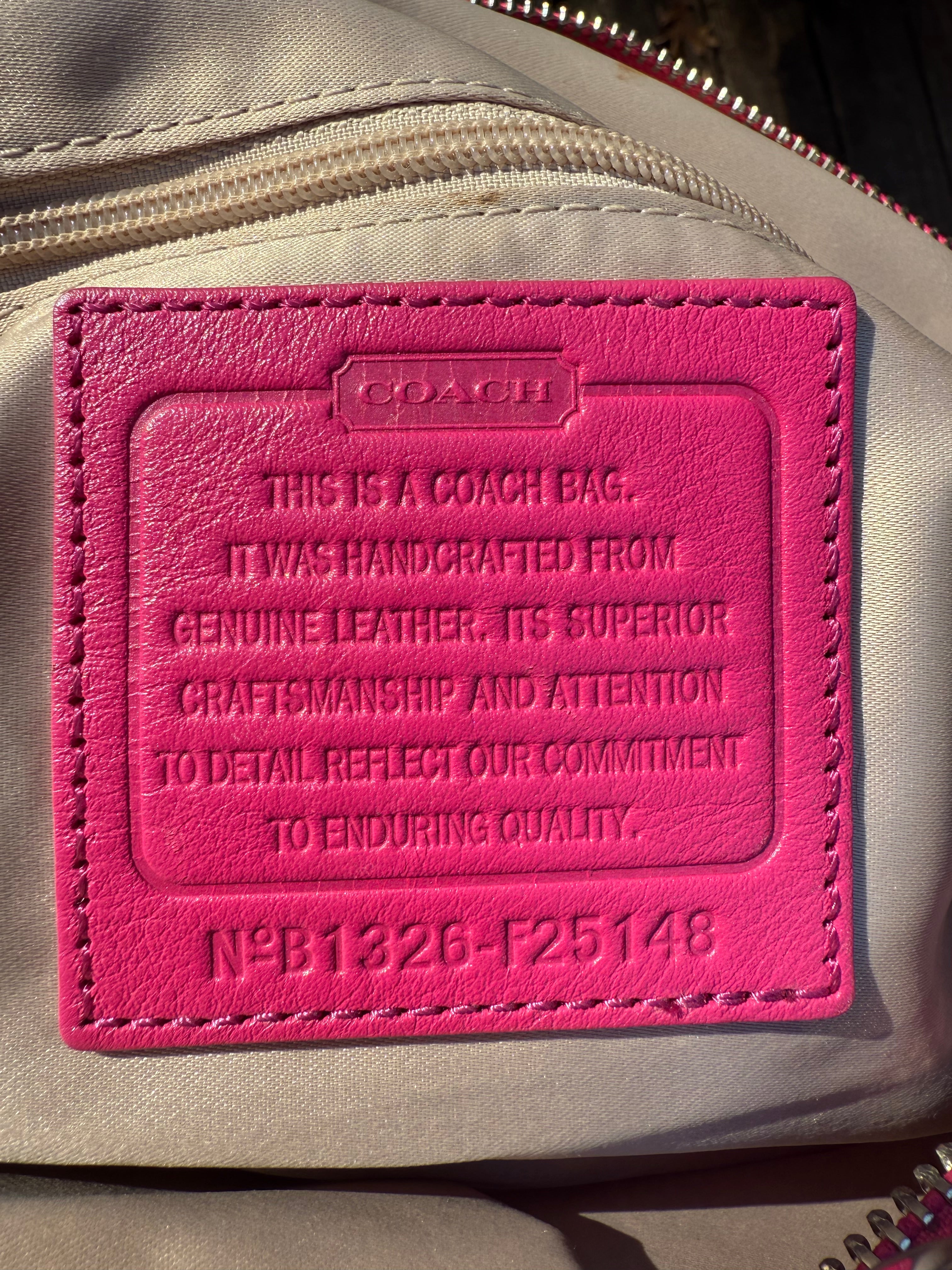 COACH Limited Edition FRANCINE in Fuschia Pink Dome Satchel Bag Purse